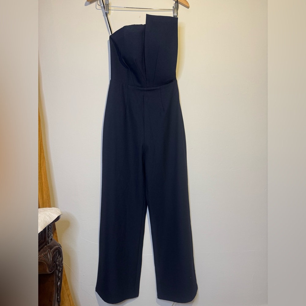 Elegant navy strapless Jumpsuit 2